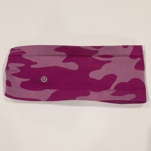 Rare Lululemon Pink Camo Headband